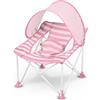 Bright Starts Pop 'N Chill Travel Seat Sdraietta Portatile Baldacchino UPF 50+, Dalla Nascita