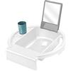 Rotho Babydesign Lavabo per bambini Kiddy Wash, Da fissare al bordo della vasca, 38,7 x 38,2 x 10 cm, Bianco, 20034 0314 01