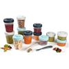 Béaba 913501 Set di 12 Contenitori per la pappa e 2 cucchiaini per svezzamento bebè in silicone - 6 porzioni da 250 ml, 4 porzioni da 150 ml e 2 porzioni da 90 ml