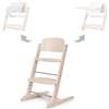 CYBEX Set Seggiolone IRIS Gold 3in1, Crescere con il Bambino, 6 Mesi - 99 Anni, Incl. Set Bambino e Vassoio, Legno di Faggio/Plastica, Tutto Naturale