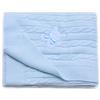 PEKITAS Coperta a maglia per bebè, 100 x 100 cm, 100% acrilico ecologico, fabbricato in Portogallo, Azzurro