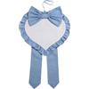 Filet - Fiocco Nascita Neonato a Forma di Cuore in Tela Aida da Ricamare, Realizzato in Cotone Tinto Filo Vichy, Made in Italy, Colore Azzurro