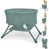 Ingenuity Snooze & Stow Culla Portatile Pieghevole Una Mano, Suoni Luci Vibrazioni, Verde