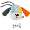 Fehn Mini Carillon Cane Dotty - Peluche per Neonati | Carillon a carica con melodia Buona luna - calma il bambino fin dalla nascita, in cotone