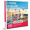 Smartbox - 3 Giorni di Delizie - Cofanetto Regalo Coppia, 2 Notti con Colazione e 1 Cena per 2 Persone, Idee Regalo Originale