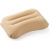 Naturehike PU Flocking Comfortable Sleeping Pillow | Khaki Rectangular Bed Pillow with Gusseted Side Band Design for Extra Support | Soft, Lightweight & Compact Travel Pillow for Camping & Home Use
