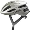 ABUS POWERDOME Lunar Silver M | Casco da bicicletta leggero con sistema di ventilazione intelligente e profilo aerodinamico con protezione dell'aria