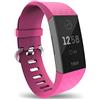 KAEHA FBACHA-70 - Cinturino di Ricambio in Silicone, Sportivo, per Fitbit Charge 3, Colore: Rosa Rossa, Taglia Grande, Unisex
