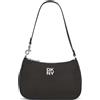 DKNY Jenny Top Zip Shoulder Bag, 100% Poliestere con Rivestimento in Poliuretano Donna, Nero