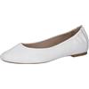 CAPRICE Donna Ballerine in Pelle Eleganti, Bianco (White Nappa), 41 EU