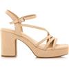 MTNG Mustang Sandali con Tacco Beige