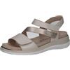 CAPRICE Donna sandalo basso in pelle, Bianco (OFFWH/LT GOLD), 36 EU