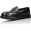 WOJAS - Mocassini da Uomo I in Pelle Liscia di Alta qualità I Fodera in Pelle di Capra I Scarpe Eleganti e Confortevoli Slip-on I 3 cm Suola Alta I 10138-51 - Nero