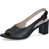 CAPRICE Donna sandalo con tacco in pelle, Nero (BLACK NAPPA), 40 EU