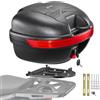 VEVOR Bauletto Posteriore per Moto Capacità 30L Universale Bauletto in PP | Impermeabile IPX4, con Serratura di Sicurezza, Portapacchi Posteriori per Moto, Trasporto Bagagli Valigie, Viaggio Campeggio