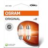 OSRAM ORIGINAL LINE 12V, C10W, halogen signal lamps, Festoon, Signal lamp, Double blister (2 lamps)