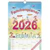 Alpha Edition - Agenda familiare Cartoon 2026 - Calendario immagini 23,7 x 34 cm - 6 colonne per appuntamenti - Calendario con spazio per appunti & molti... - Certificato FSC: by Silke Leskien
