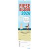 Lappan Fiese Bilder Streifenkalender 2026: Monatskalender für die Wand: Streifenplaner mit Spiralbindung, schmal im Format 12 x 46 cm | Planer mit Schwarzem Humor zum Aufhängen
