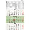 Zettler - Calendario da 3 mesi Recycling 2025, 29,7 x 48,8 cm, calendario da ufficio con panoramica annuale, angelo blu, pieghevole, 3 mesi a colpo d'occhio, date festive/vacanze DE/AT/CH e calendario