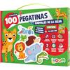 Imagiland, S.L. LUDUM - MALETIN 100 PEGATINAS - ANIMALES EN LA SELVA
