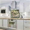 Cube Print and Display Roses - Bicchiere da cucina stampato Splashback (700 x 750 h)