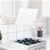 Tidyard Cappa,Aspirante,per Cucina,da Parete,a Muro,in Acciaio e Vetro Temperato,Bianco,60 cm,180 W,Capa Aspirente 60 cm,Cappa da Cucina 60 cm,Cappa in Vetro e Acciaio