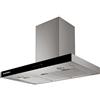 Hoover HBVS985TX Built-in D nominale camino cappa aspirante in acciaio INOX/vetro nero