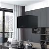 Tidyard Cappa Aspirante,da Cucina,ad Isola,Sospesa,con LCD,con Sensore,55 cm Acciaio Nero,55x37 cm,180 W 220-240 V~, 50/60 Hz,Cappa Aspirante,Cappa a Isola