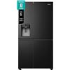 Hisense RS818N4TFE Frigorifero Side By Side, 632 L, Classe E, Black Inox, Display Touch con Voice Control