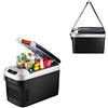 Fridge raffreddatore per Auto Elettrico, Mini Frigorifero Portatile 12V per Esterno, Campeggio, con Tracolla e Cavo di Alimentazione, 25L Nero