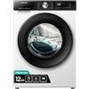 Hisense WF3S1243BW3, Lavatrice, 12 kg, Classe A-20%/D, 1400 giri/min, Larghezza 60- cm, 19 programmi, PureJet, Bianco