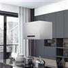 Tidyard Cappa Aspirante,da Cucina,ad Isola,Sospesa,con LCD,con Sensore,55 cm,Acciaio,Argento,55x37 cm,180 W 220-240 V~, 50/60 Hz,Cappa Aspirante,Cappa a Isola