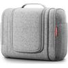 VanLindson Beauty Case XXL da Appendere, Donna e Uomo, 9L, Grigio | Grande Beauty Case con Gancio: Necessaire, Trousse & Porta Trucchi da Viaggio, Donna & Uomo, impermeabile