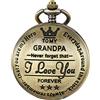 Tiong Orologio da tasca da uomo Orologio classico vintage con pendentea mio figlio Orologio da regalo per padre madre figlio Orologio con collana con catena