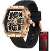 MEGALITH Orologio Uomo Militare Digitale: Cronometro Grande Calendario LED - Sportivo Nero Analogico Orologio Regali