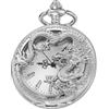 Tiong Van Gogh Starry Night Moon Hollow Cassa Argento Quarzo Numeri Romani Orologio da Tasca Regalo di Natale per Uomini Donne (con Borsa Regalo)