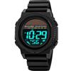 MASTOP Energia solare Orologio per gli Uomini Militare Digitale Multifunzionale Led Luminoso Indicazione 2 Fuso Orario 50m Impermeabile Orologio Reloj Solar para Hombre