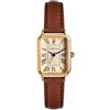 ALCENTIS Orologio da donna rettangolare Analogico, Cassa Oro Rosa | Cassa in oro rosa, cinturino in pelle