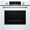 Bosch HBA534BW3 Serie 4 Forno con Pulizia Idrolitica, Bianco, Classe A+ | Forno da incasso, Pulizia Idrolitica semplice, Display digitale LED rosso, Pannello catalitico, Made in Europe