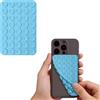 Generic Supporto adesivo per custodia per telefono con ventosa in silicone Supporto per accessori per telefono a mani libere per selfie e video - 9,9 x 6,3 cm (blu)