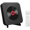 Adirigo Lettore CD Portatile da Tavolo con Bluetooth, Kpop Music CD Player | Incorporato Doppi Altoparlanti Hifi, Multifunzione Lettore CD a Parete, Telecomando, per Casa (Nero）