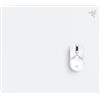 Razer Atlas - Tappetino per mouse in vetro (Vetro temperato premium, Superficie microincisa, Resistente a sporco e graffi, Movimenti del mouse più silenziosi, Base in gomma antiscivolo) Bianco