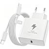 Tepow 45W USB C Caricatore Caricabatterie Sumsamg Veloce con 2M Cavo USBC, Presa USB C Alimentatore Tipo C Adattatore Spina Spinotto Ricarica Rapida per Samsung Galaxy S26 S25 S24 S23 S22 S21 S20FE A73 A53