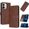 PanXCase Cover Libro per Xiaomi Redmi Note 17 Pro Max/Pro Plus | Custodia Wallet in Pelle PU, Funzione Supporto, 3 Scomparti Portacarte, Chiusura Magnetica, Case Antiurto, Brown