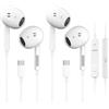 INTOBAS 2 Pack Cuffie USB C per iPhone 16/15 con Microfono, Hi-Fi Stereo Auricolari USB C con filo In-Ear Cuffie, Compatibile con iPhone 16/15/Plus/Pro/Pro Max