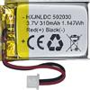 HXJNLDC Batteria 3.7V 310mAh 502030 per VXI BlueParrott B250-XT Auricolare Bluetooth Sostituzione batteria Dashcam Nextbase dash cam 402G 412GW 512G Cobra 840 Portachiavi cam 808 piccola fotocamera C3, C11 16