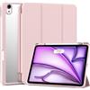 ZKTUYU Custodia ibrida per iPad Air da 11 pollici (M2) 2024 per iPad Air 6/5/4a generazione 2022/2020 10,9 pollici, con portapenne, cover posteriore trasparente trasparente, supporta Pencil 2°