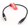 DRRI Blocco 5.5 X2.1mm DC a USB-C PD Ricarica Rapida 12V Cavo di Alimentazione per Fujifilm X-H2S Atomos Ninja V Monitor/OSEE LIMON5