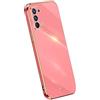 RankOne La Custodia del Telefono è Adatta per OPPO Find X3 Lite/OPPO Reno5 5G (6.43 Inches), Case per Cellulare in Silicone con Telaio Galvanico - Rosso