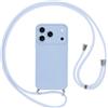 Vauki Cover con Cordino per iPhone 18 Pro Max/iPhone 17 Pro Max,Azzurro | Custodia con Laccio Collana Tracolla Collo Silicone Antiurto TPU Opaca Protettiva Case per iPhone 18 Pro Max/17 Pro Max